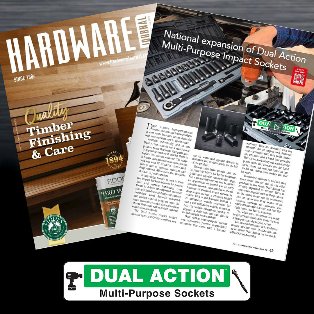 Dual Action in the Australian Hardware Journal July 2022 